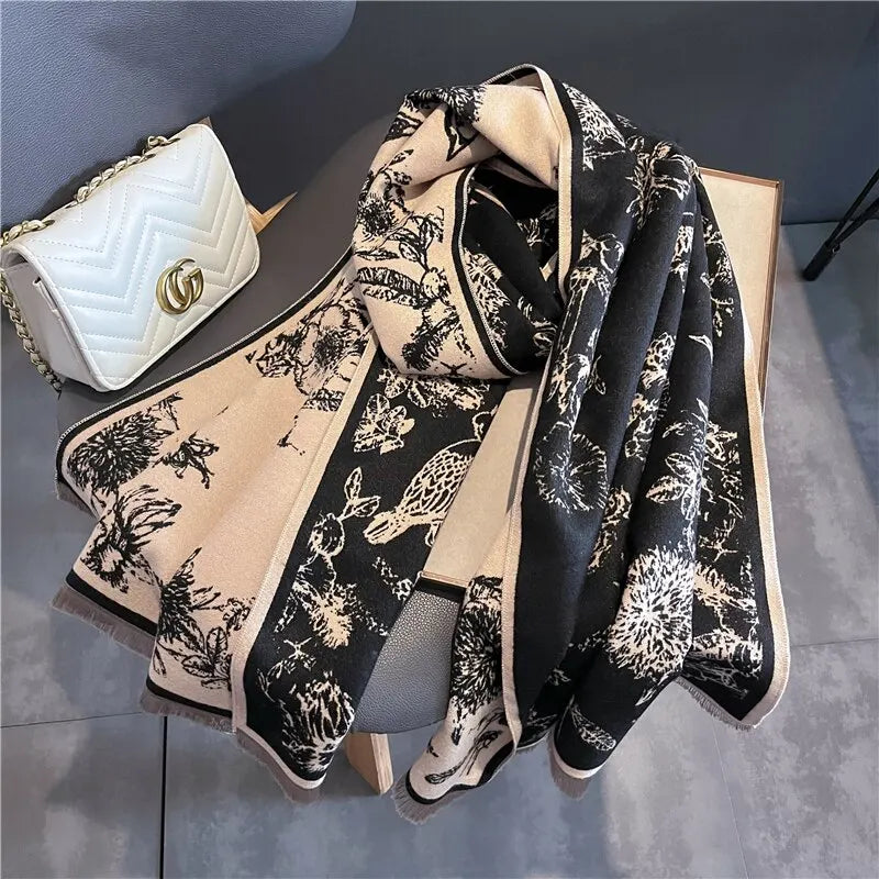 Lightweight Women's Pashmina Scarf - Oversized Shawl - Tophatter Daily Deals