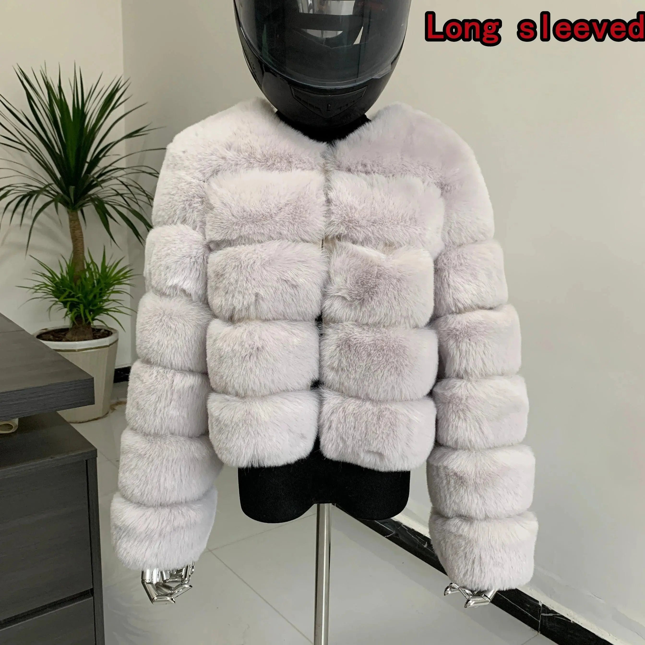 Winter coat for faux fur coat women new outerwear Fox fur short coat Fake fur jacket furry fluffy jacket luxury woman fur Fake - Tophatter Daily Deals