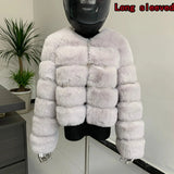 Winter coat for faux fur coat women new outerwear Fox fur short coat Fake fur jacket furry fluffy jacket luxury woman fur Fake - Tophatter Daily Deals