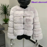 Winter coat for faux fur coat women new outerwear Fox fur short coat Fake fur jacket furry fluffy jacket luxury woman fur Fake - Tophatter Daily Deals