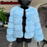 Winter coat for faux fur coat women new outerwear Fox fur short coat Fake fur jacket furry fluffy jacket luxury woman fur Fake - Tophatter Daily Deals