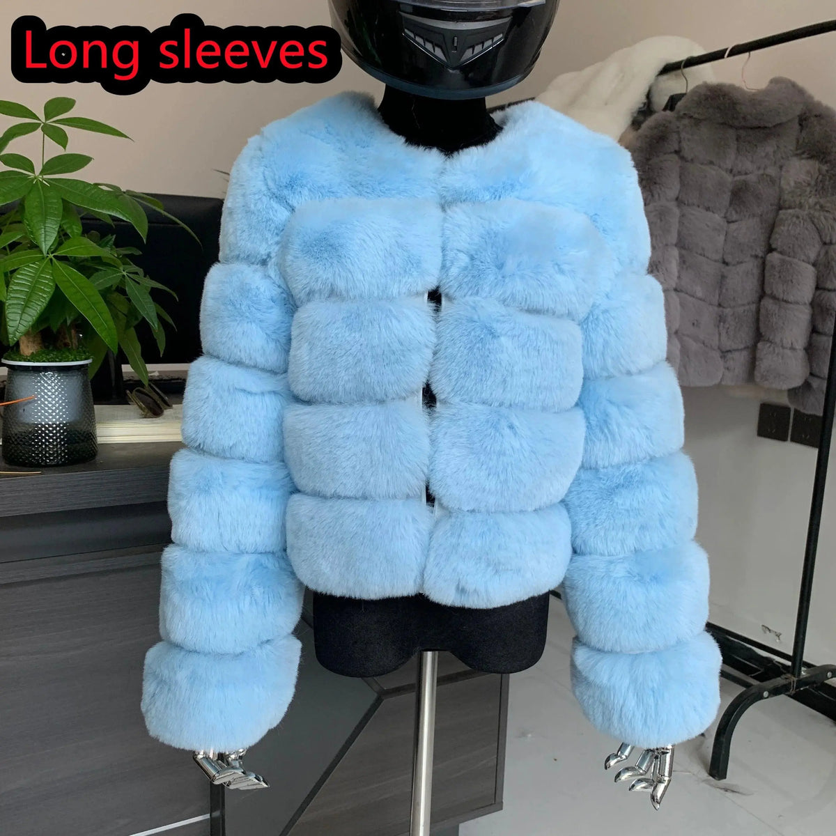 Winter coat for faux fur coat women new outerwear Fox fur short coat Fake fur jacket furry fluffy jacket luxury woman fur Fake - Tophatter Daily Deals