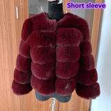 Winter coat for faux fur coat women new outerwear Fox fur short coat Fake fur jacket furry fluffy jacket luxury woman fur Fake - Tophatter Daily Deals