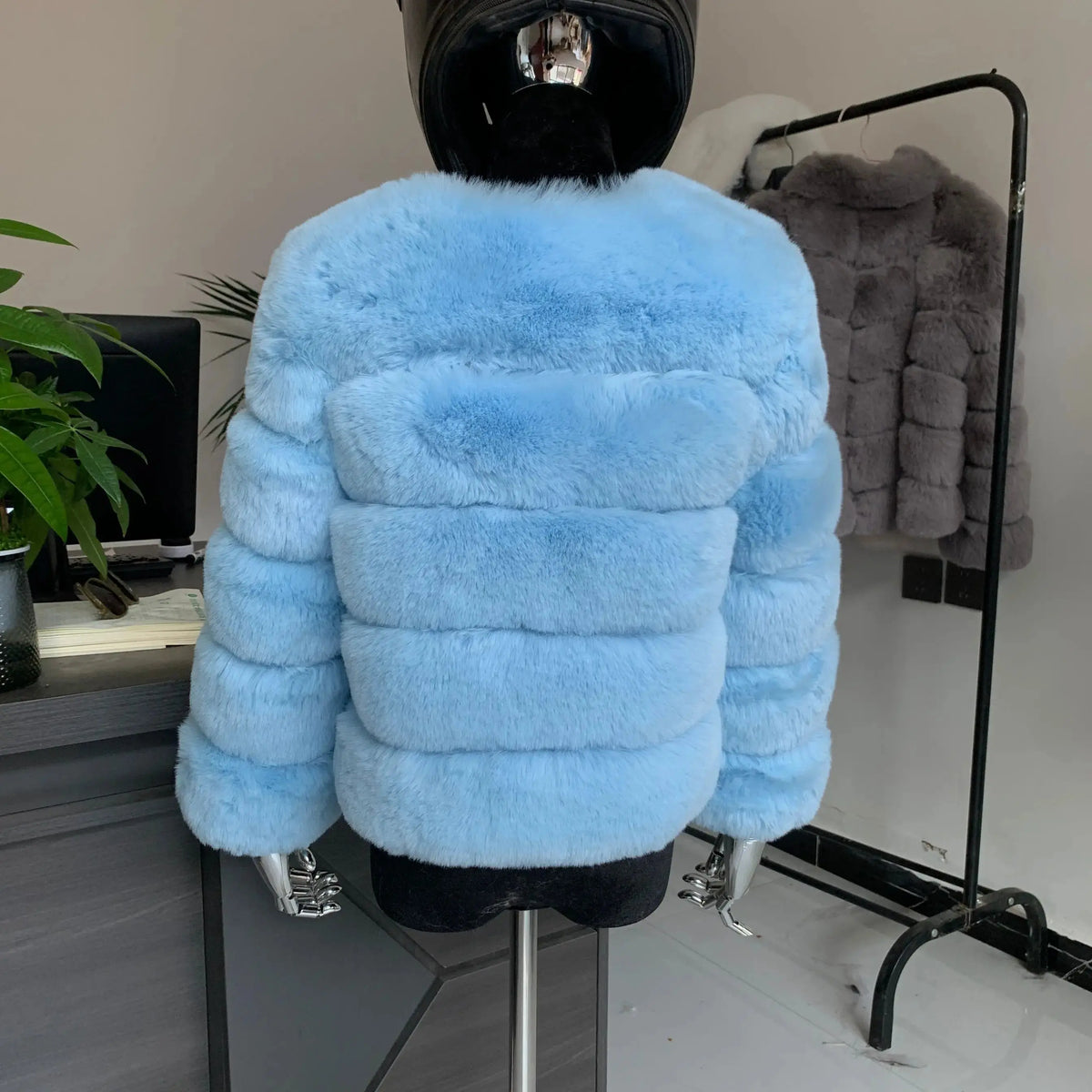 Winter coat for faux fur coat women new outerwear Fox fur short coat Fake fur jacket furry fluffy jacket luxury woman fur Fake - Tophatter Daily Deals