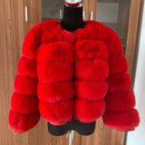 Winter coat for faux fur coat women new outerwear Fox fur short coat Fake fur jacket furry fluffy jacket luxury woman fur Fake - Tophatter Daily Deals