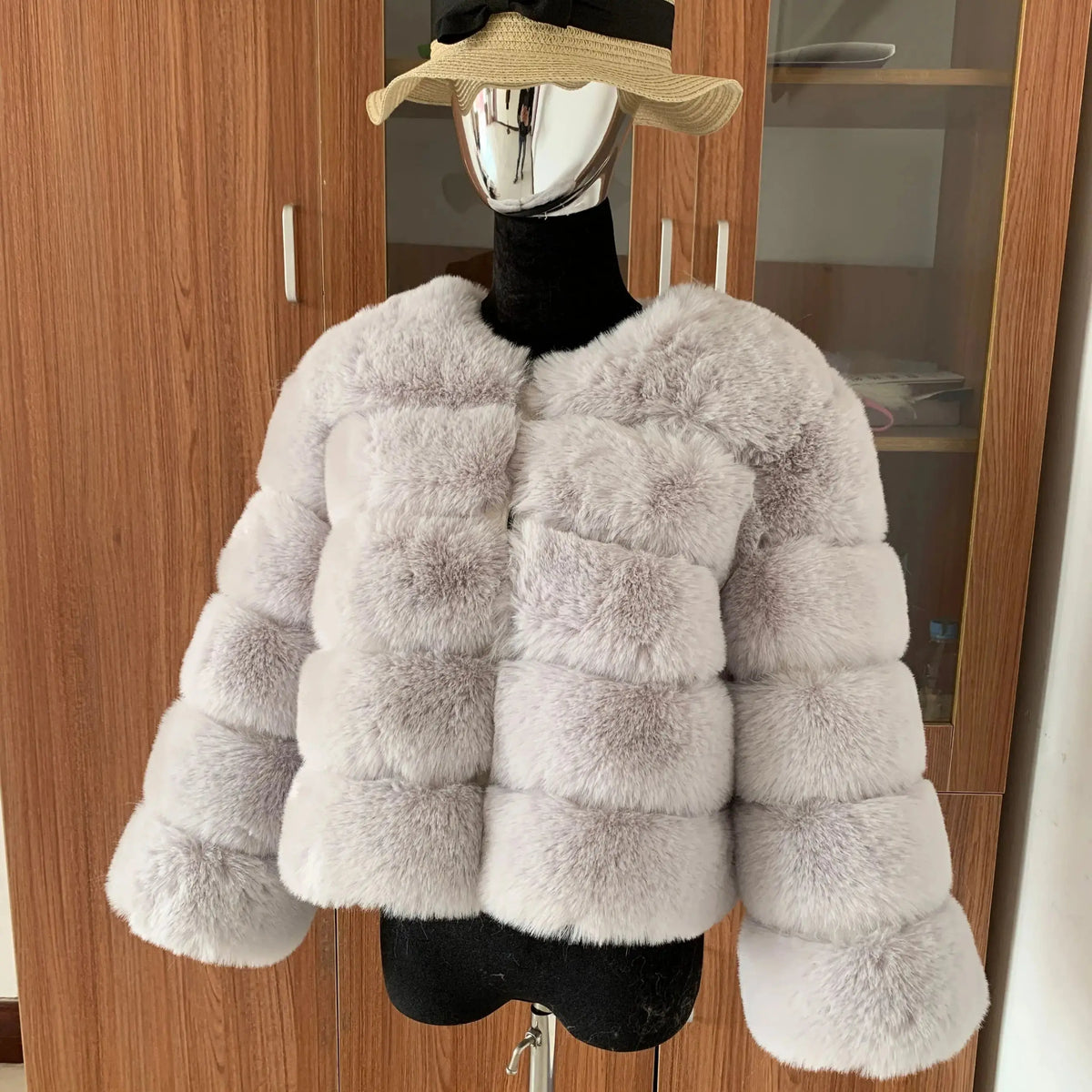 Winter coat for faux fur coat women new outerwear Fox fur short coat Fake fur jacket furry fluffy jacket luxury woman fur Fake - Tophatter Daily Deals