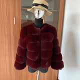 Winter coat for faux fur coat women new outerwear Fox fur short coat Fake fur jacket furry fluffy jacket luxury woman fur Fake - Tophatter Daily Deals