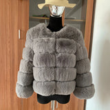 Winter coat for faux fur coat women new outerwear Fox fur short coat Fake fur jacket furry fluffy jacket luxury woman fur Fake - Tophatter Daily Deals