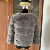 Winter coat for faux fur coat women new outerwear Fox fur short coat Fake fur jacket furry fluffy jacket luxury woman fur Fake - Tophatter Daily Deals
