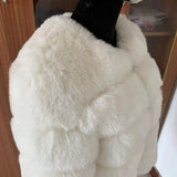 Winter coat for faux fur coat women new outerwear Fox fur short coat Fake fur jacket furry fluffy jacket luxury woman fur Fake - Tophatter Daily Deals