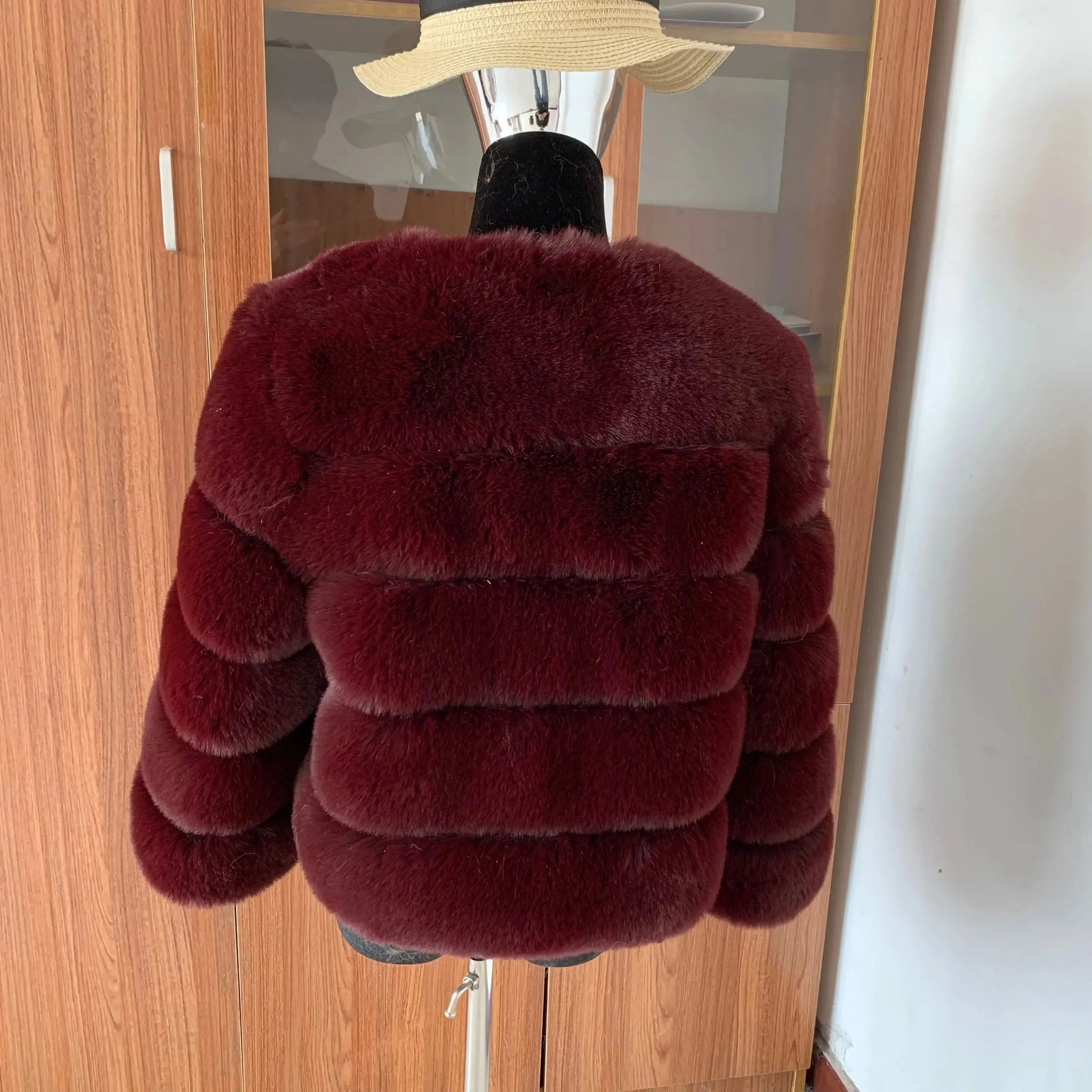 Winter coat for faux fur coat women new outerwear Fox fur short coat Fake fur jacket furry fluffy jacket luxury woman fur Fake - Tophatter Daily Deals