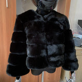 Winter coat for faux fur coat women new outerwear Fox fur short coat Fake fur jacket furry fluffy jacket luxury woman fur Fake - Tophatter Daily Deals