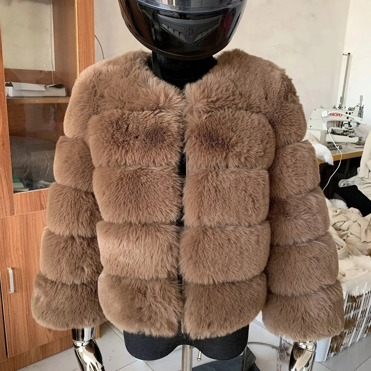 Winter coat for faux fur coat women new outerwear Fox fur short coat Fake fur jacket furry fluffy jacket luxury woman fur Fake - Tophatter Daily Deals