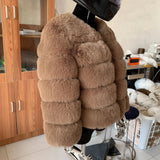 Winter coat for faux fur coat women new outerwear Fox fur short coat Fake fur jacket furry fluffy jacket luxury woman fur Fake - Tophatter Daily Deals