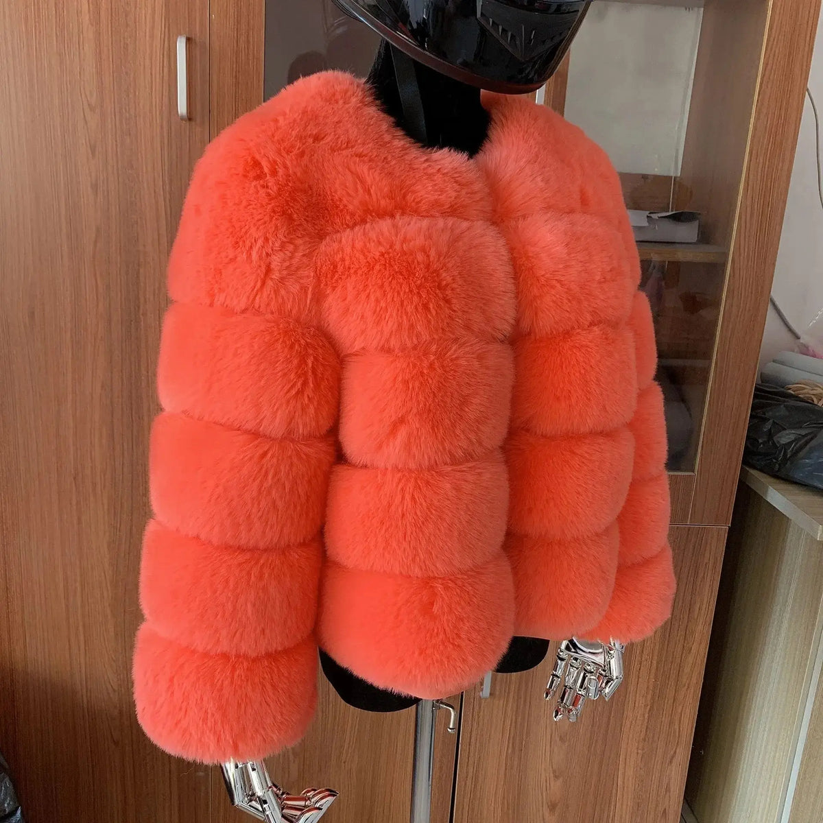 Winter coat for faux fur coat women new outerwear Fox fur short coat Fake fur jacket furry fluffy jacket luxury woman fur Fake - Tophatter Daily Deals