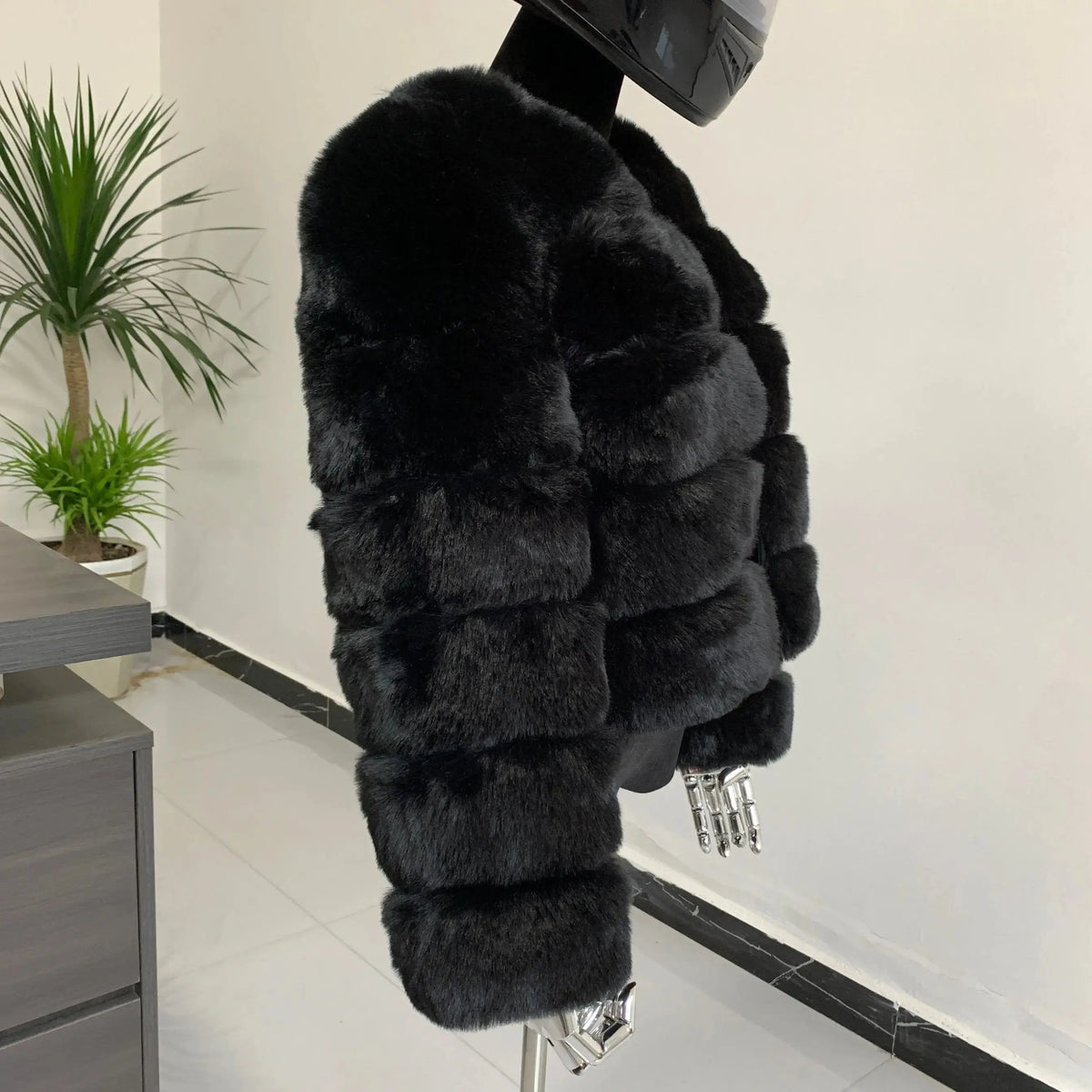 Winter coat for faux fur coat women new outerwear Fox fur short coat Fake fur jacket furry fluffy jacket luxury woman fur Fake - Tophatter Daily Deals