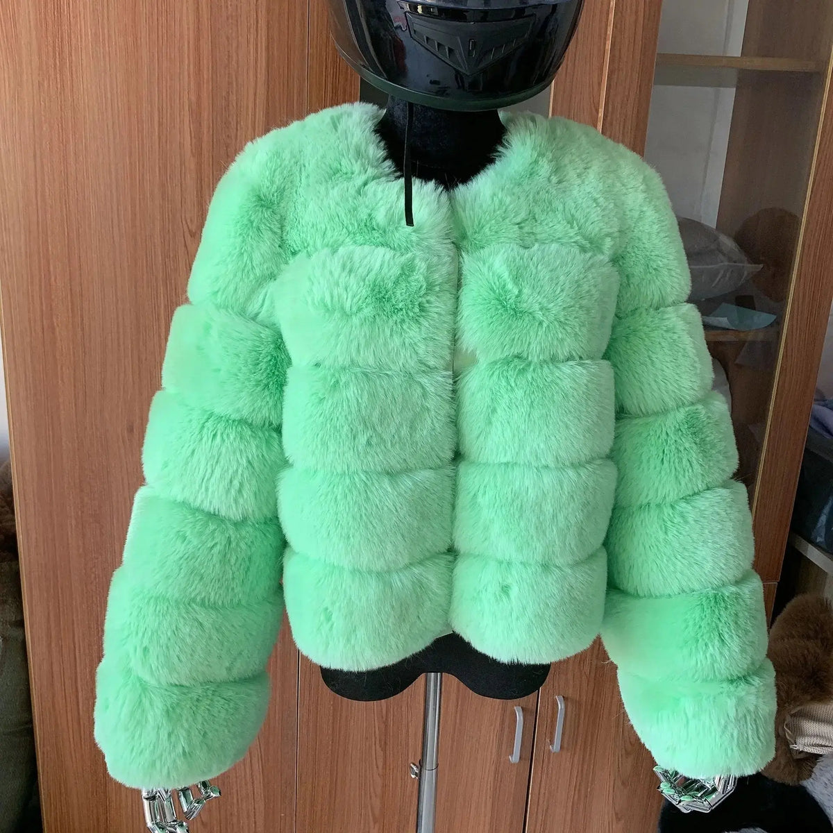 Winter coat for faux fur coat women new outerwear Fox fur short coat Fake fur jacket furry fluffy jacket luxury woman fur Fake - Tophatter Daily Deals