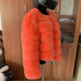 Winter coat for faux fur coat women new outerwear Fox fur short coat Fake fur jacket furry fluffy jacket luxury woman fur Fake - Tophatter Daily Deals