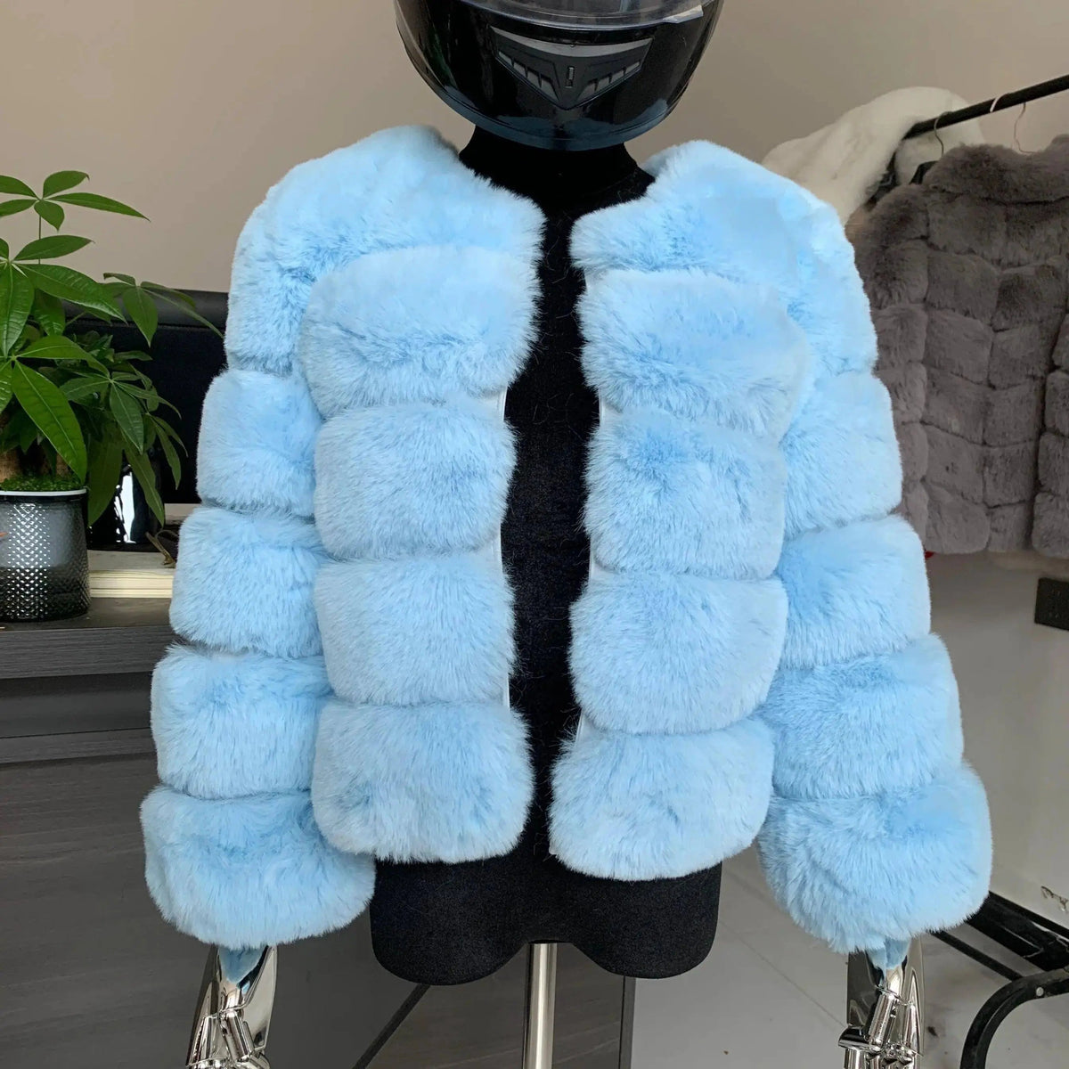 Winter coat for faux fur coat women new outerwear Fox fur short coat Fake fur jacket furry fluffy jacket luxury woman fur Fake - Tophatter Daily Deals
