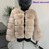 Winter coat for faux fur coat women new outerwear Fox fur short coat Fake fur jacket furry fluffy jacket luxury woman fur Fake - Tophatter Daily Deals