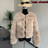 Winter coat for faux fur coat women new outerwear Fox fur short coat Fake fur jacket furry fluffy jacket luxury woman fur Fake - Tophatter Daily Deals