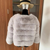 Winter coat for faux fur coat women new outerwear Fox fur short coat Fake fur jacket furry fluffy jacket luxury woman fur Fake - Tophatter Daily Deals