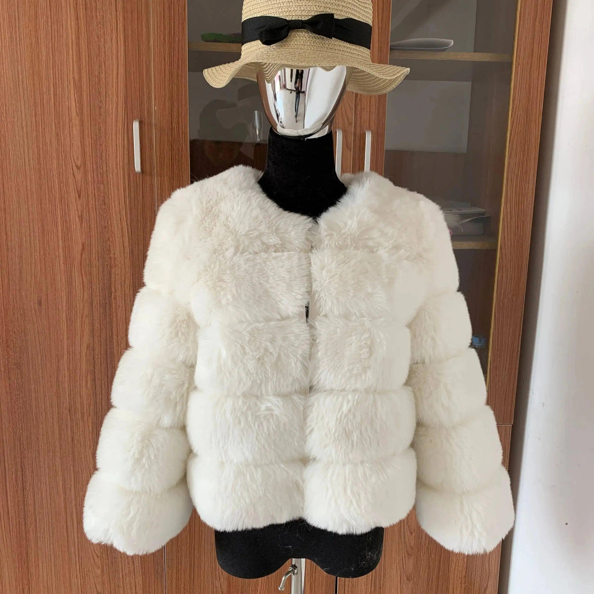 Winter coat for faux fur coat women new outerwear Fox fur short coat Fake fur jacket furry fluffy jacket luxury woman fur Fake - Tophatter Daily Deals
