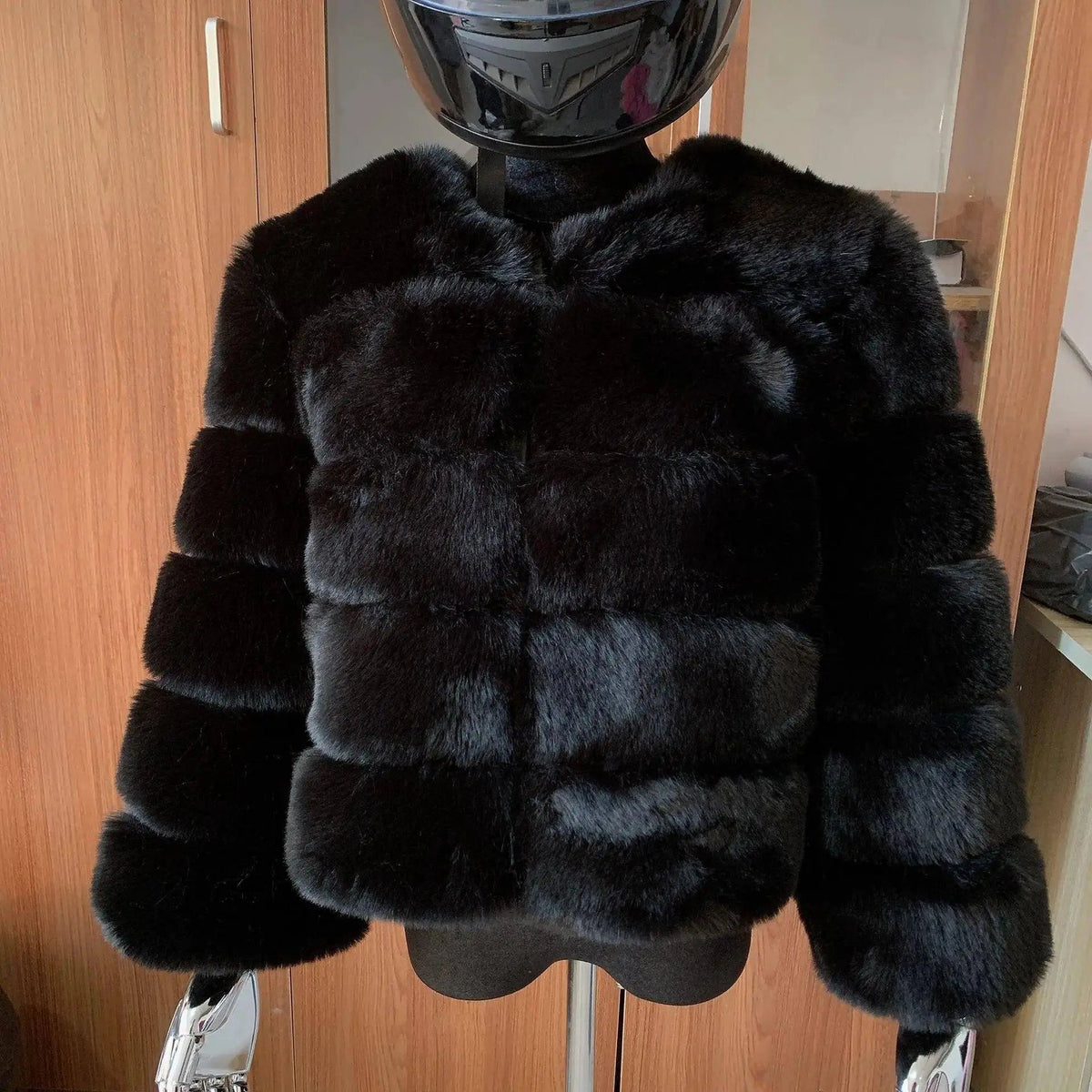 Winter coat for faux fur coat women new outerwear Fox fur short coat Fake fur jacket furry fluffy jacket luxury woman fur Fake - Tophatter Daily Deals