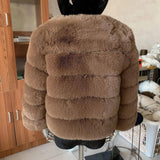 Winter coat for faux fur coat women new outerwear Fox fur short coat Fake fur jacket furry fluffy jacket luxury woman fur Fake - Tophatter Daily Deals