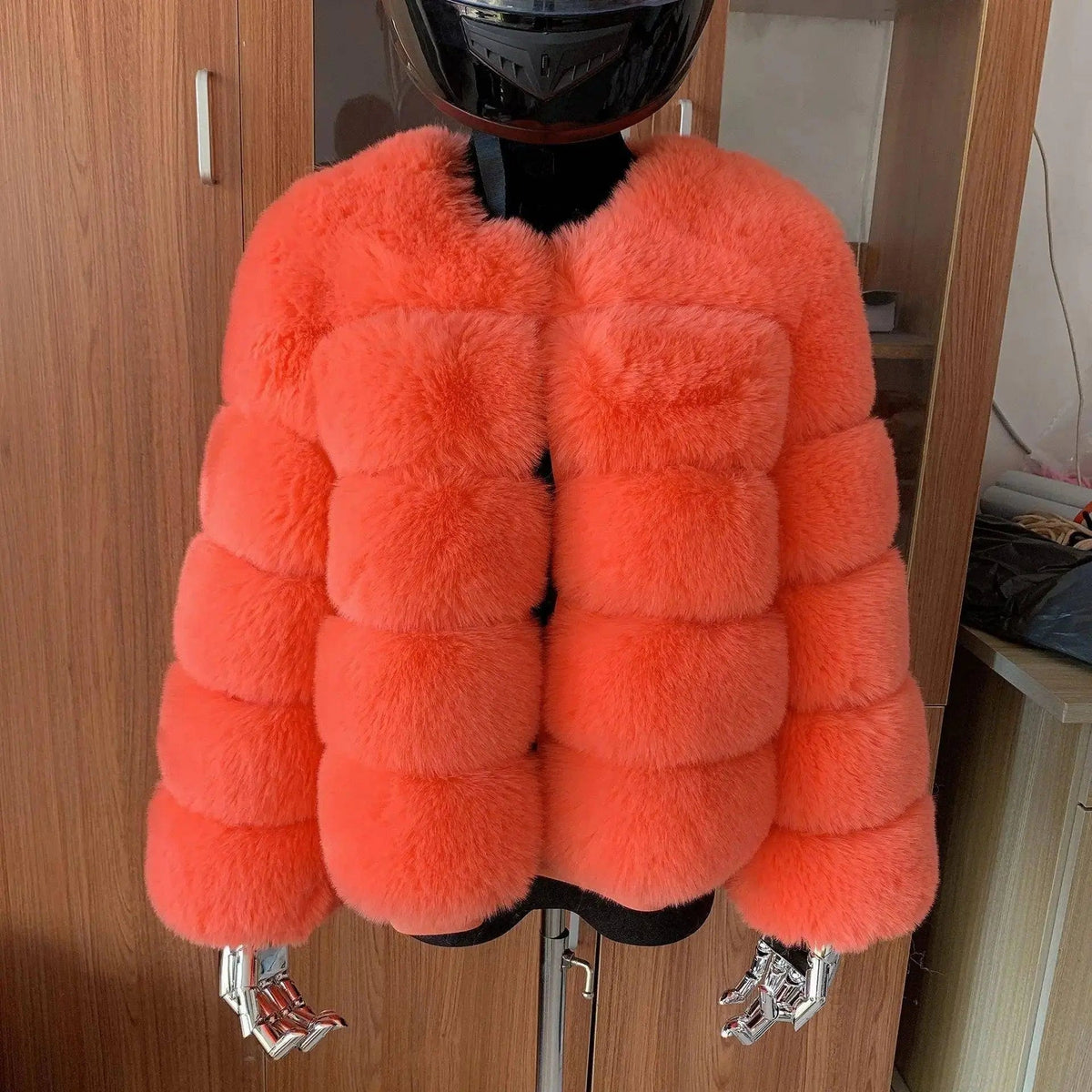 Winter coat for faux fur coat women new outerwear Fox fur short coat Fake fur jacket furry fluffy jacket luxury woman fur Fake - Tophatter Daily Deals