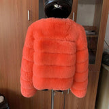 Winter coat for faux fur coat women new outerwear Fox fur short coat Fake fur jacket furry fluffy jacket luxury woman fur Fake - Tophatter Daily Deals