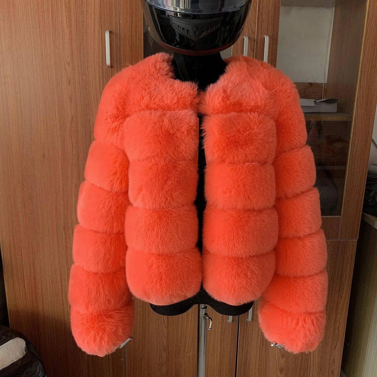 Winter coat for faux fur coat women new outerwear Fox fur short coat Fake fur jacket furry fluffy jacket luxury woman fur Fake - Tophatter Daily Deals