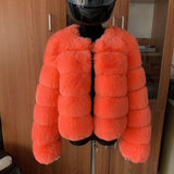 Winter coat for faux fur coat women new outerwear Fox fur short coat Fake fur jacket furry fluffy jacket luxury woman fur Fake - Tophatter Daily Deals