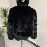 Winter coat for faux fur coat women new outerwear Fox fur short coat Fake fur jacket furry fluffy jacket luxury woman fur Fake - Tophatter Daily Deals
