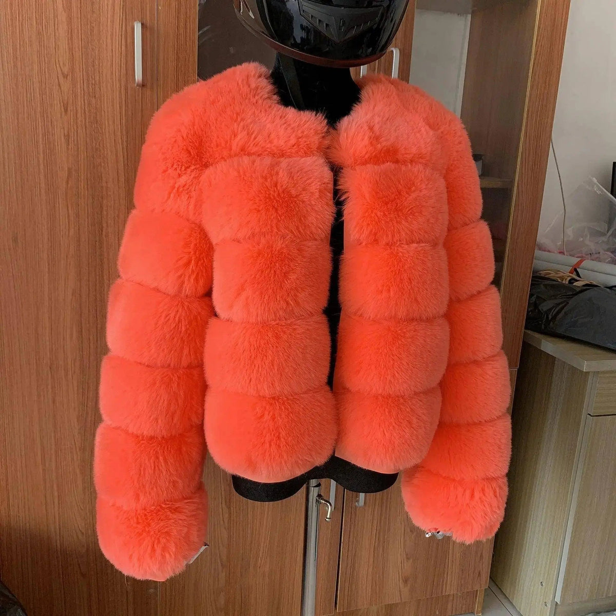 Winter coat for faux fur coat women new outerwear Fox fur short coat Fake fur jacket furry fluffy jacket luxury woman fur Fake - Tophatter Daily Deals