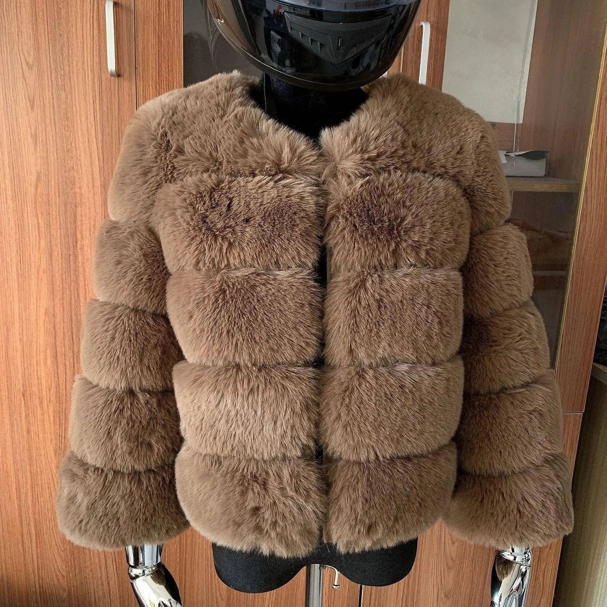 Winter coat for faux fur coat women new outerwear Fox fur short coat Fake fur jacket furry fluffy jacket luxury woman fur Fake - Tophatter Daily Deals