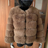 Winter coat for faux fur coat women new outerwear Fox fur short coat Fake fur jacket furry fluffy jacket luxury woman fur Fake - Tophatter Daily Deals
