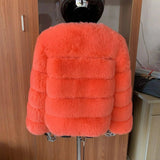 Winter coat for faux fur coat women new outerwear Fox fur short coat Fake fur jacket furry fluffy jacket luxury woman fur Fake - Tophatter Daily Deals