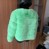 Winter coat for faux fur coat women new outerwear Fox fur short coat Fake fur jacket furry fluffy jacket luxury woman fur Fake - Tophatter Daily Deals