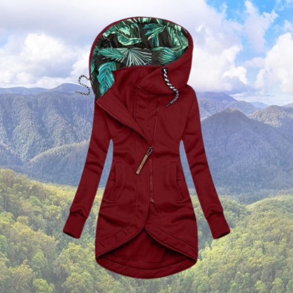 Waterproof Women’s Winter Jacket - Longline, Lined Wine red - Tophatter Daily Deals