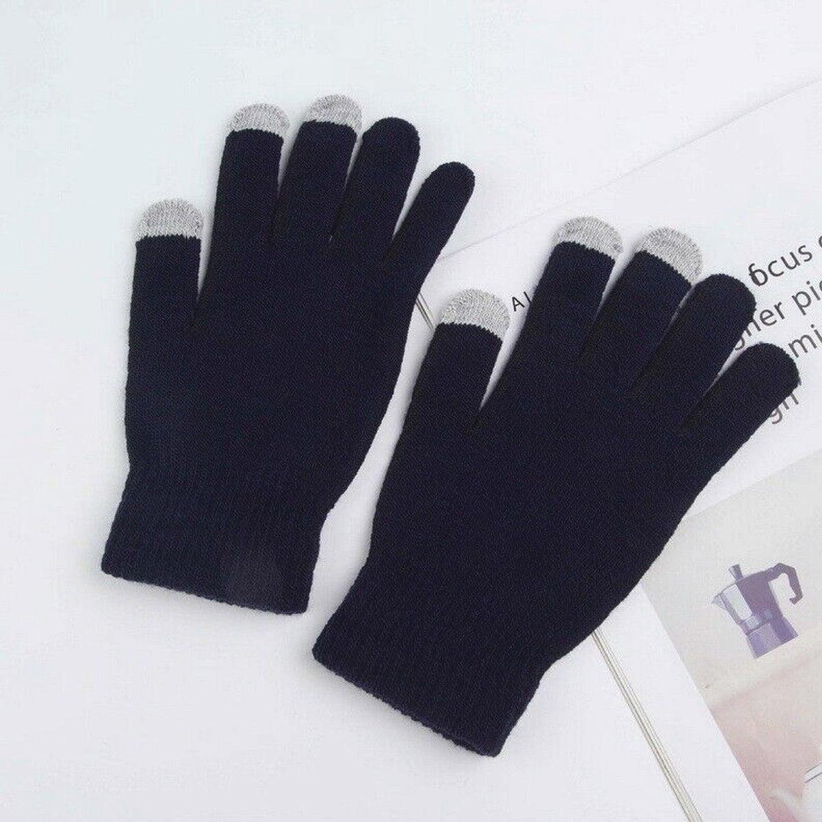 Hat Scarf and Gloves Set - 3pcs Mens Winter Thermal Beanie Knit Hat Glove Neck Scarf Set Men Ski Snow Caps Winter Warm - Tophatter Daily Deals