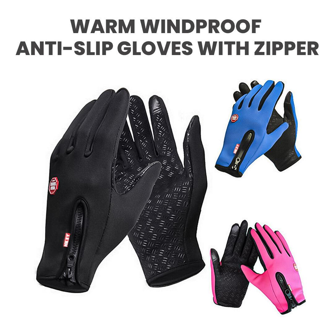 Thermal Waterproof Gloves - Winter Warm Windproof Waterproof Fleece Lined Thermal Touch Screen Gloves Gloves - Tophatter Daily Deals