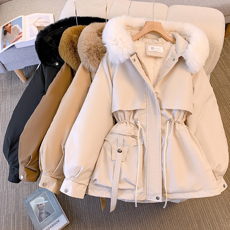 Insulating Women’s Winter Coat - Mid Length, Faux Fur Hood - Tophatter Daily Deals