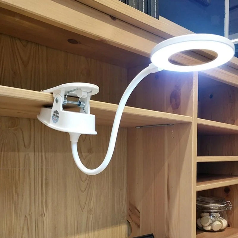 Wireless Desk Clip Lamp With Ring Light Soft Eye Care - Tophatter Daily Deals