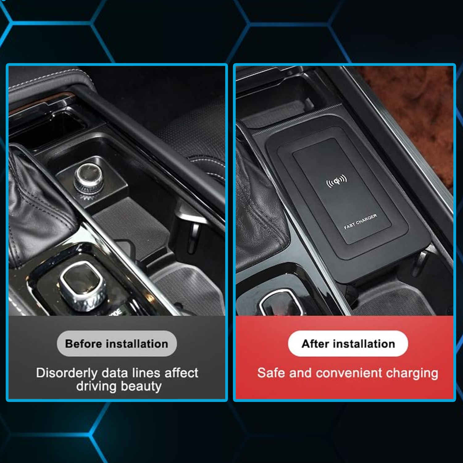 Wireless Phone Charger for Car – Charging Plate for Volvo XC60 XC90 S90 V90 2016-2020 Series Car Wireless Charger - Tophatter Daily Deals