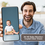 Baby Monitor with Camera – Wifi Automatic Tracking 5" Baby Monitor, 2K Night Vision with Phone App Baby monitor with camera - Tophatter Daily Deals