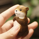 Wishing Otter Handmade Wood Carved Ornament Ornament - Tophatter Daily Deals