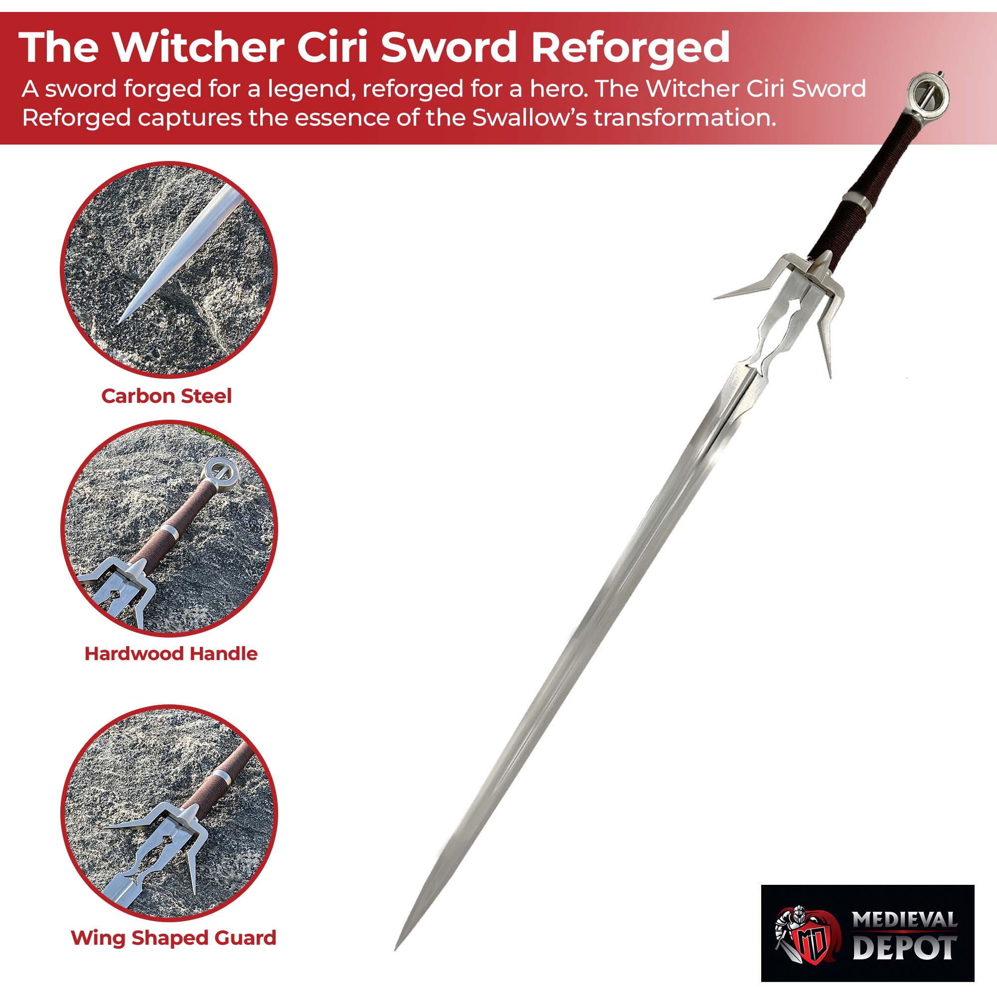 Witcher Ciri Sword Reforged Swords - Tophatter Daily Deals