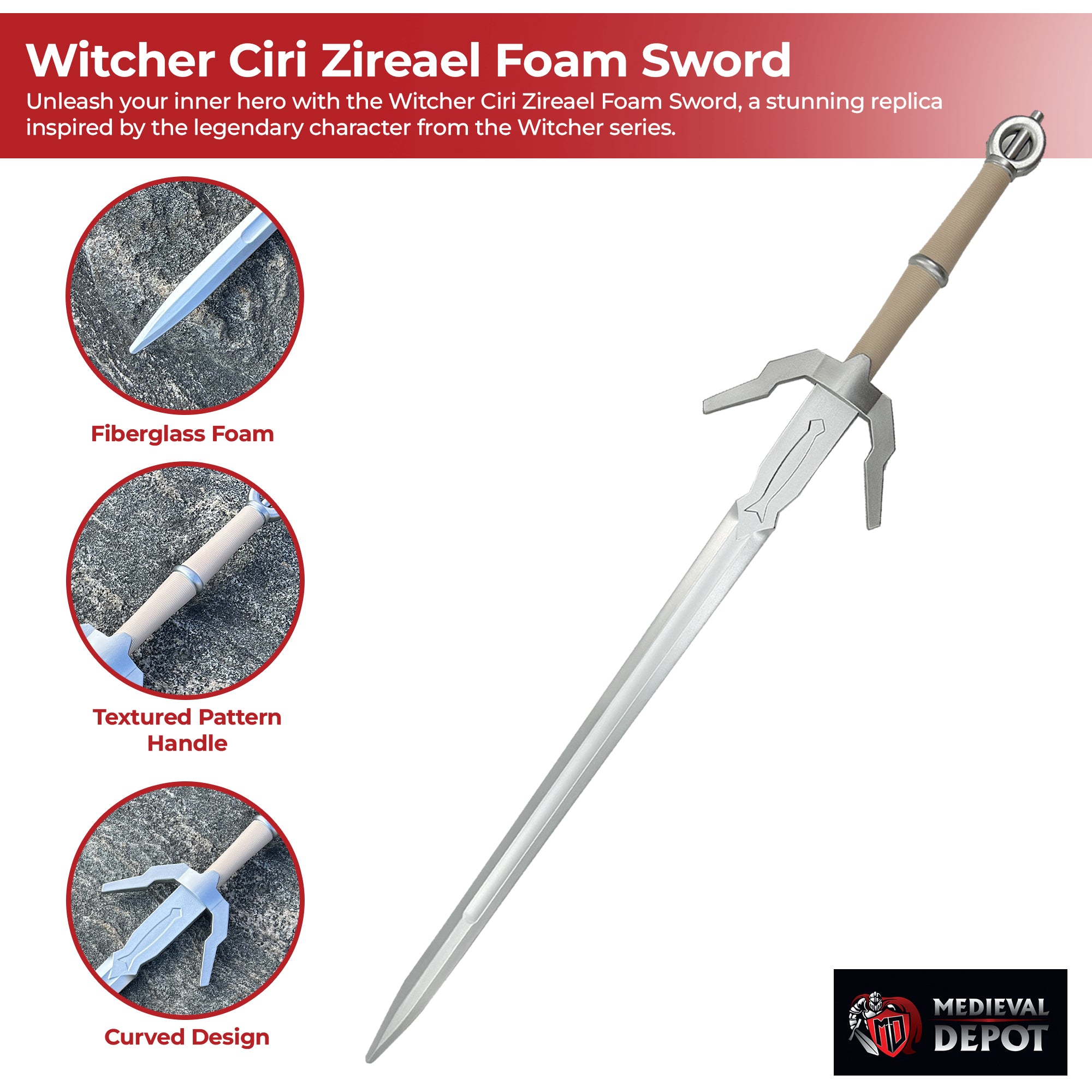 Witcher Ciri Zireael Foam Sword Foam Products - Tophatter Daily Deals