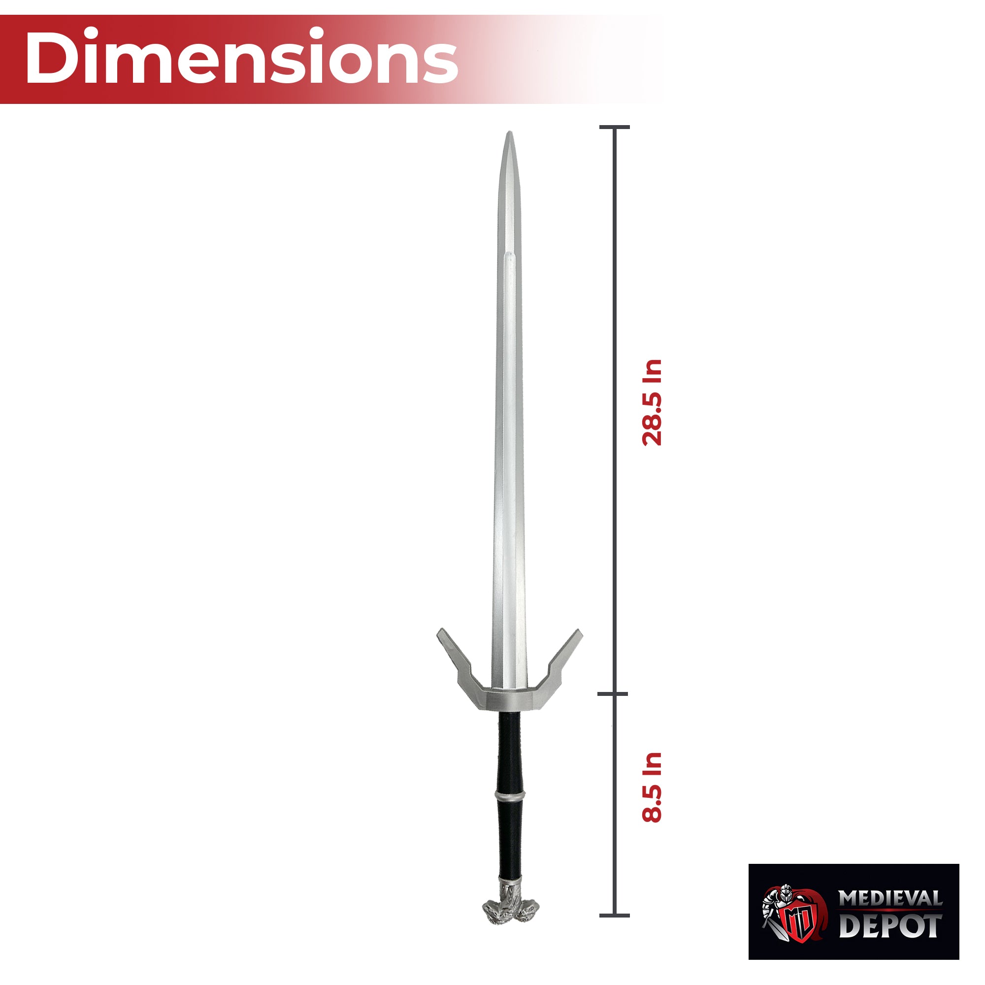 Witcher Enhanced Wolven Silver Foam Sword Foam Products - Tophatter Daily Deals